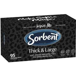 Sorbent Facial Tissues Thick & Large White 95pk