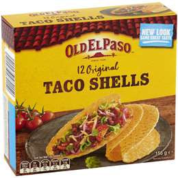 Old El Paso Taco Shells 12pk 156g