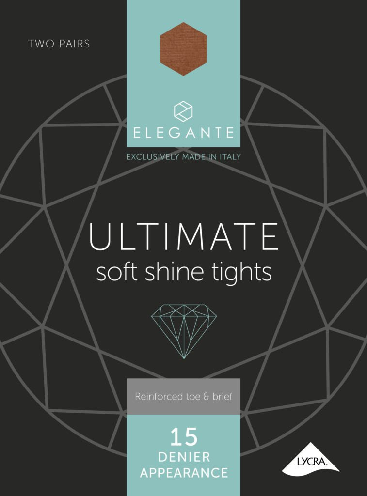 Elegante Ultimate Soft Shine Illusion Medium 15 Denier 2 Pack