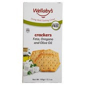 Wellaby's Cheese Crackers with Feta, Olive Oil & Oregano GF 100g