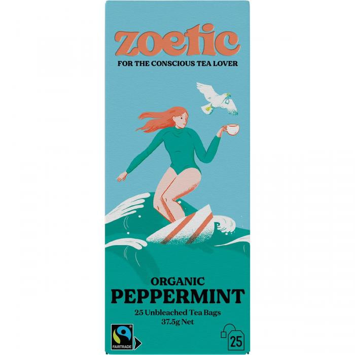 Zoetic Peppermint Tea Bags Organic 25pk