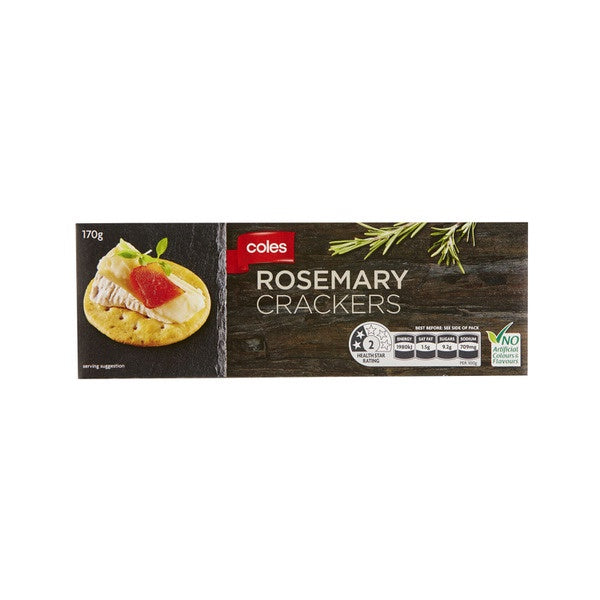 Coles Rosemary Crackers 170g