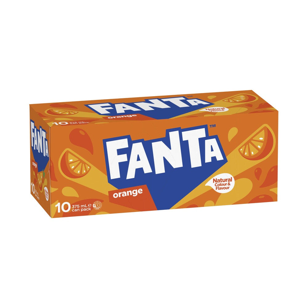 Fanta Orange Soft Drink 10 x 375ml