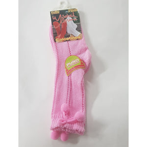 Ysabel Mora Lace Knee High Sock With Pompom (Multiple Colours)