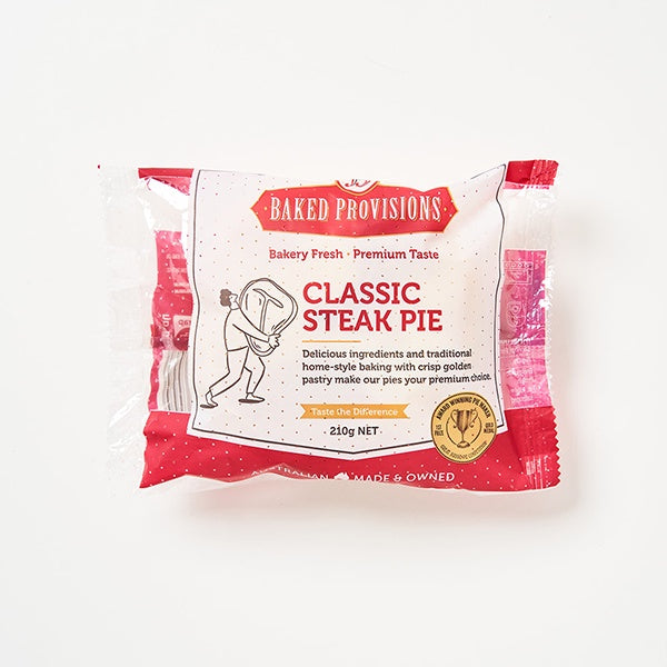 Baked Provisions Classic Steak Pie 210g