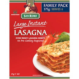 San Remo Instant Lasagna Large 375g