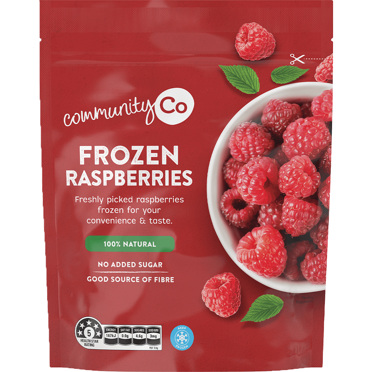 Community & Co Frozen Raspberries 500g