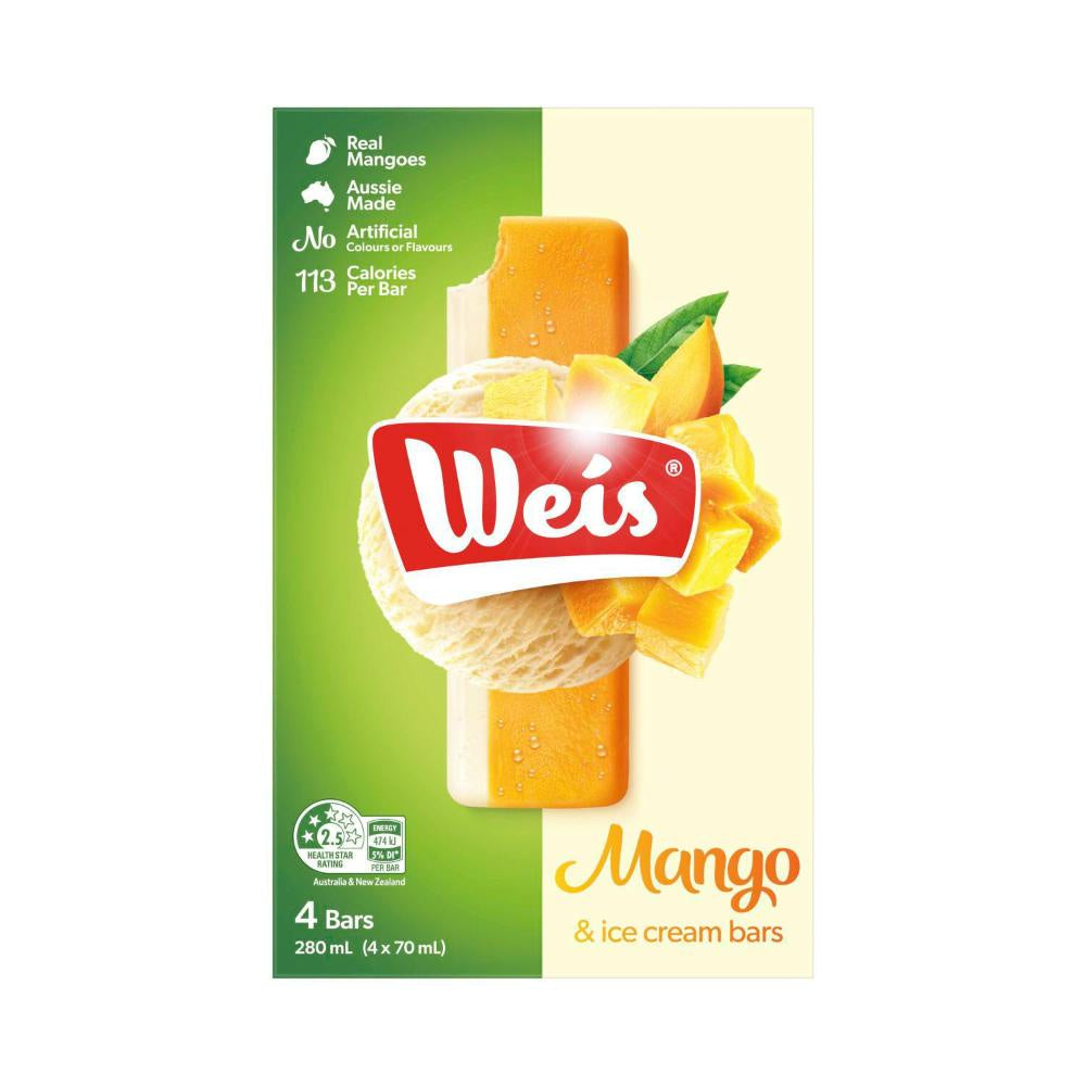 Weis Mango Ice Cream Bars 4pk