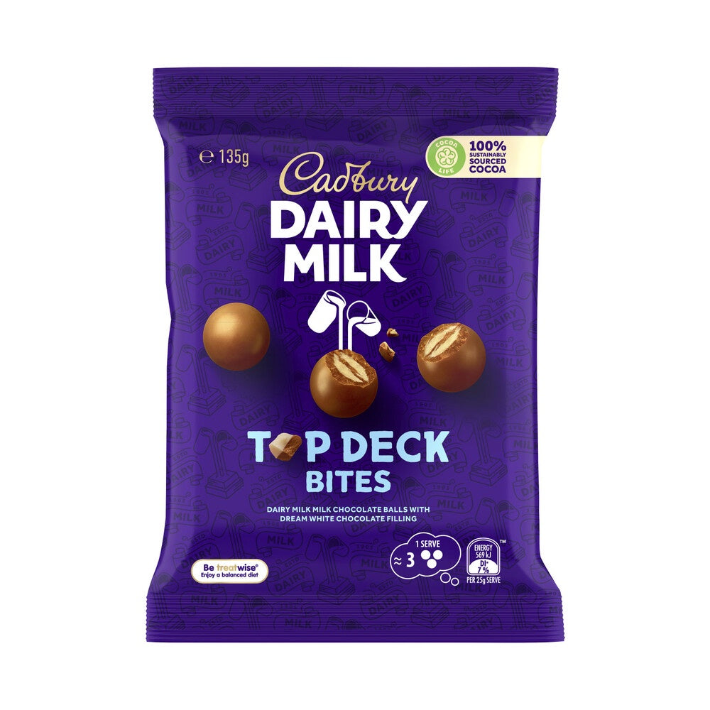 Cadbury Chocolate Bites Top Deck 130g