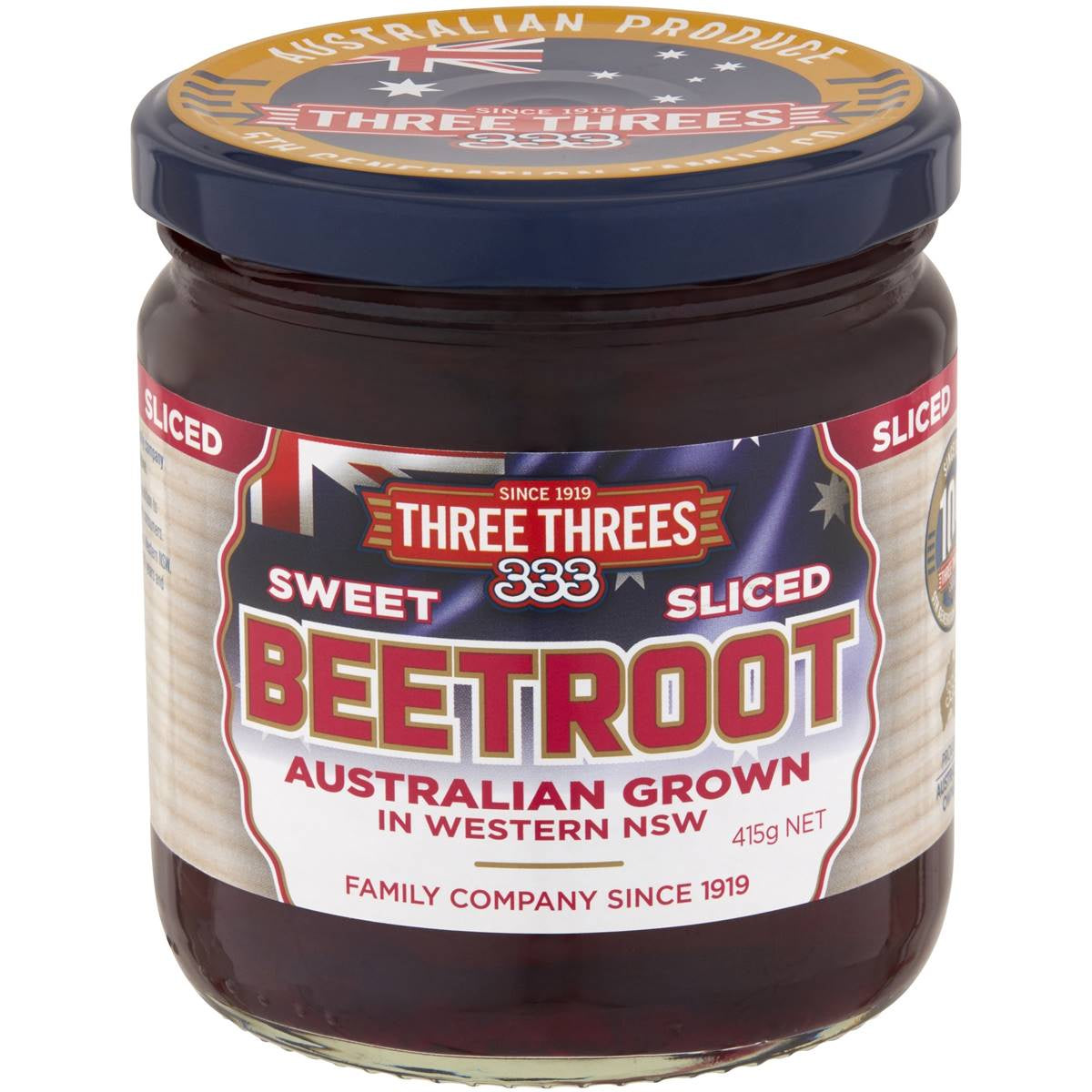 Three Threes Sweet Sliced Beetroot 415g