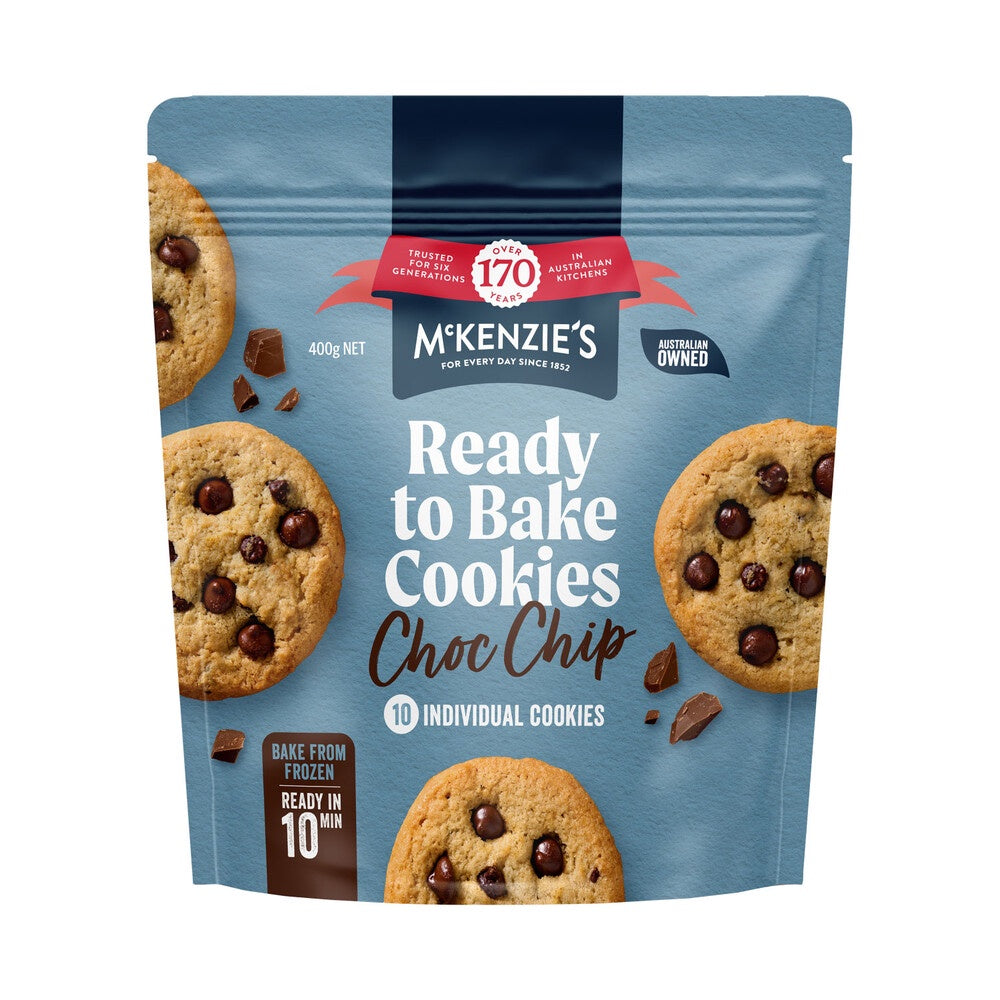 McKenzie's Ready To Bake Choc Chip Cookie 400g”