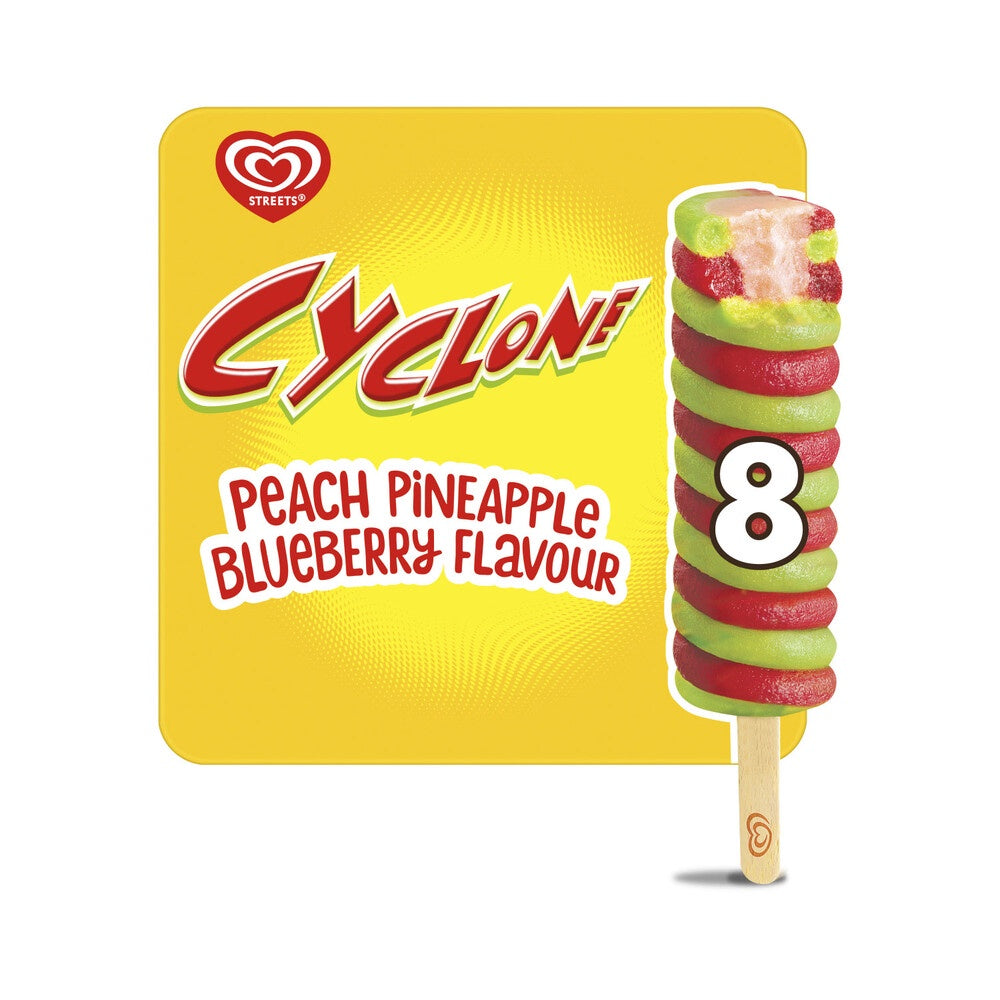 Streets Paddle Pop Cyclone Ice Cream Stick 8pk