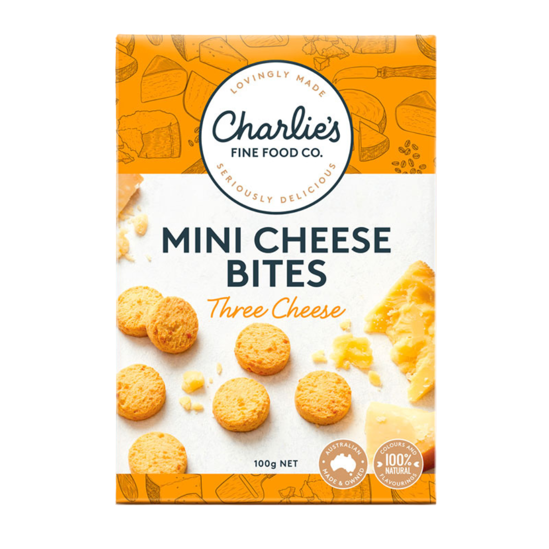 Charlie's Fine Food Three Cheese Mini Cheese Bites 100g