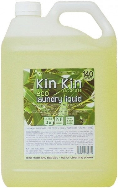 Kin Kin Naturals Eco Laundry Liquid Eucalypt & Lemon Myrtle 5L