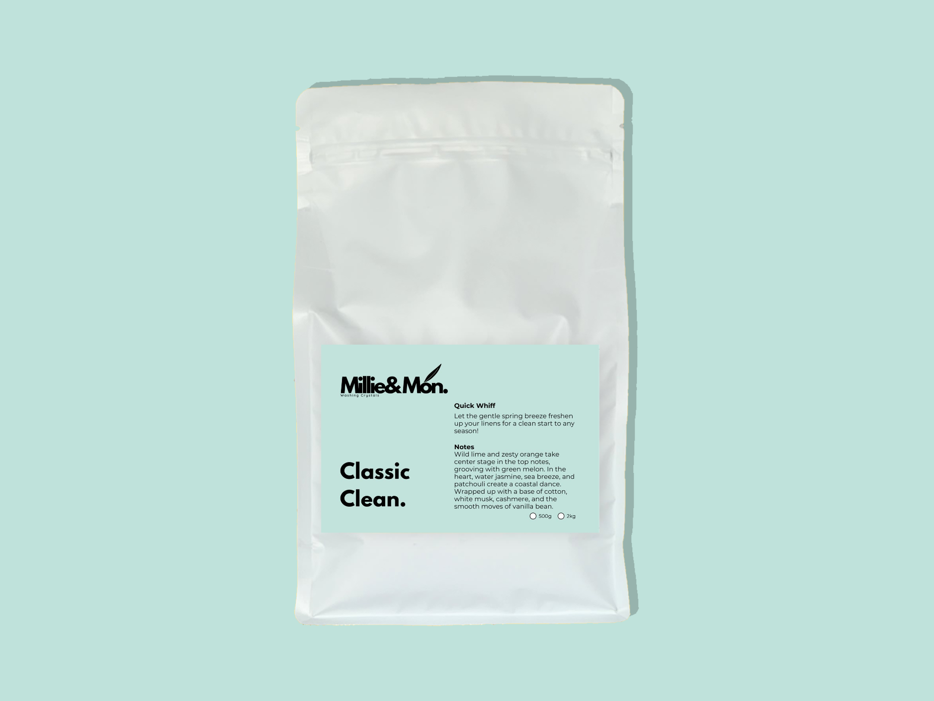 Millie & Mon Washing Crystals Classic Clean 2kg