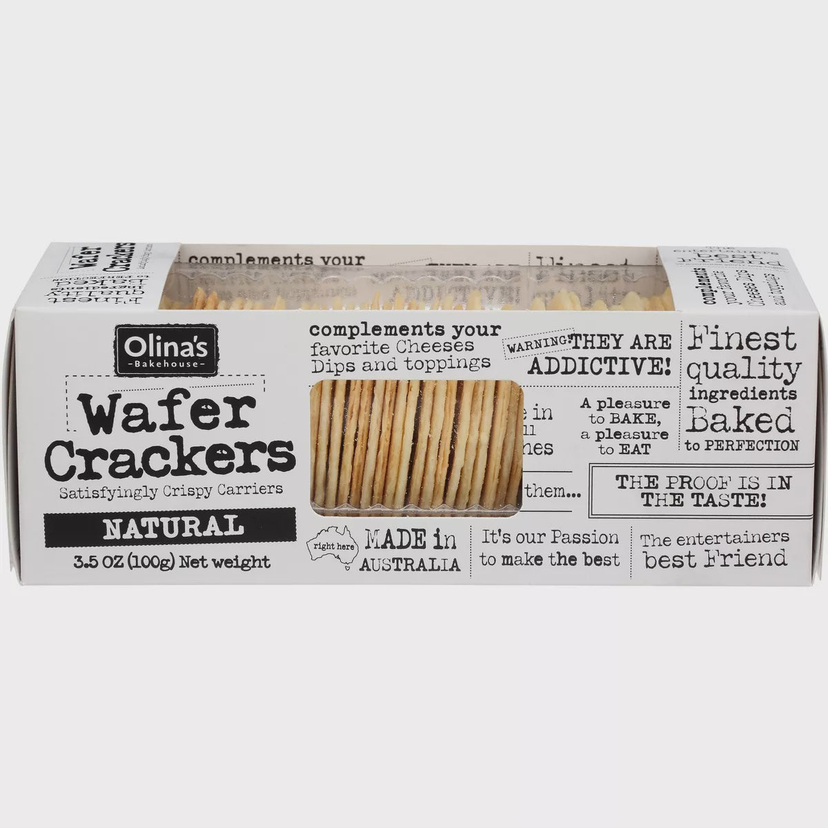 Olina's Bakehouse Wafer Crackers Natural 100g