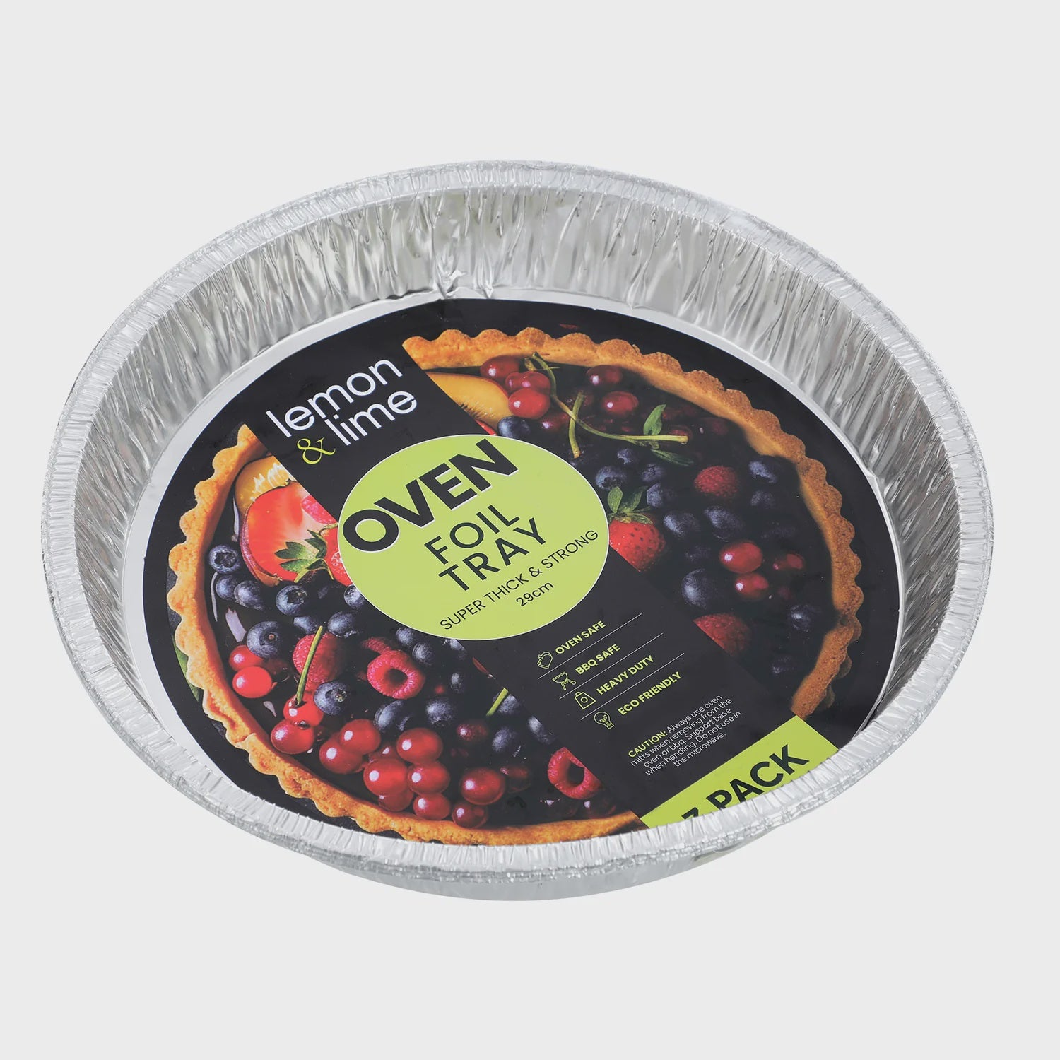 Lemon & Lime Foil Pie Tray 29cm - 3 Pack