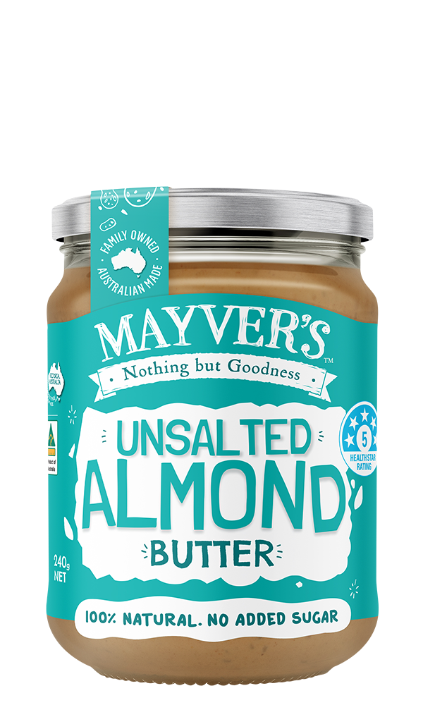 Mayver's Unsalted Almond Butter 240g GF