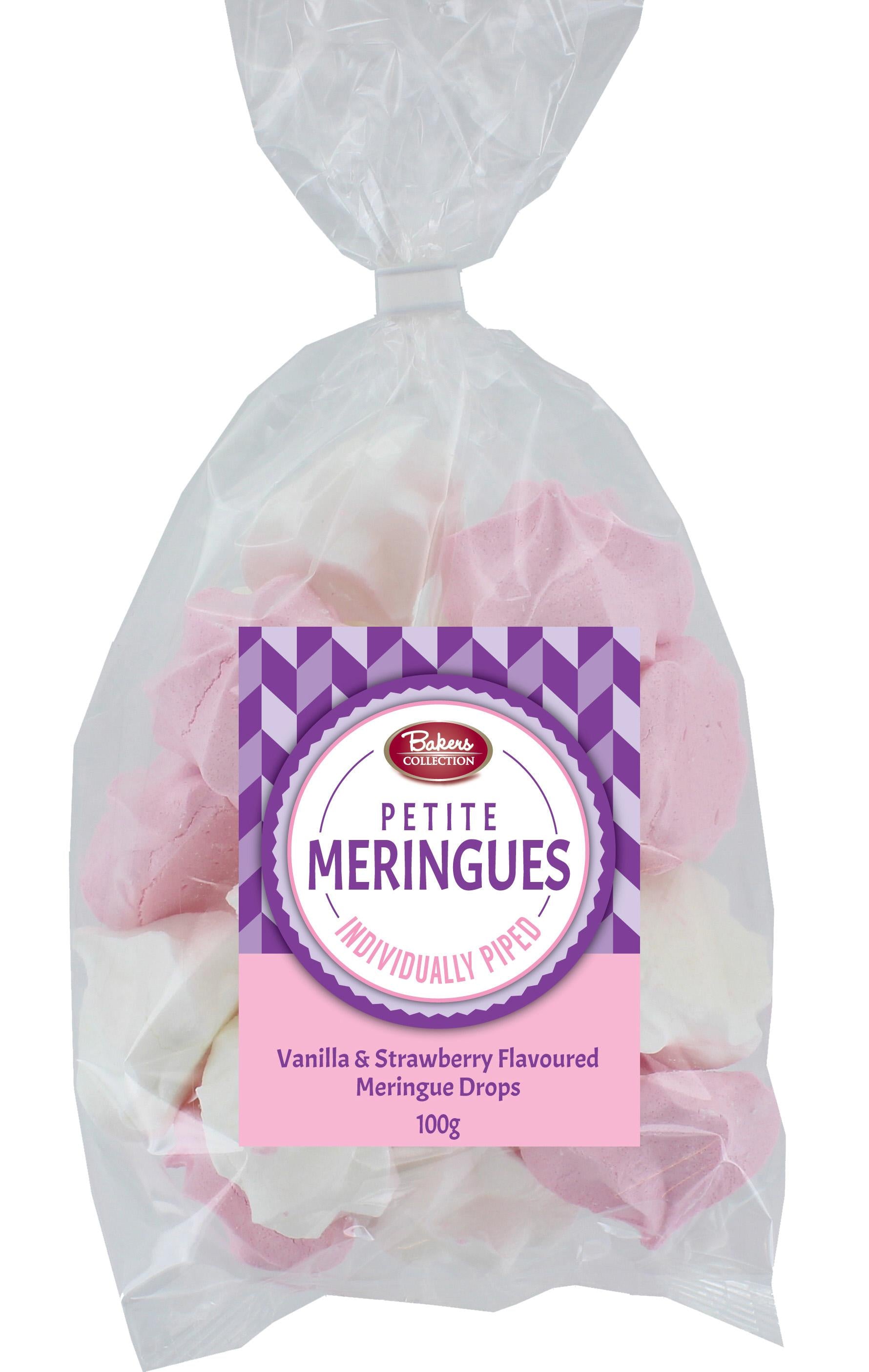 Bakers Collection Petite Meringues Vanilla/Strawberry 100g