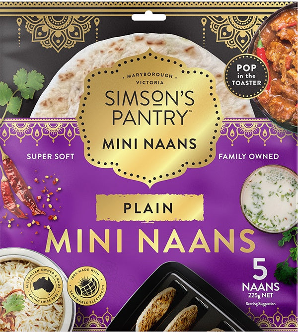Simson's Pantry Mini Naans Traditional 225g
