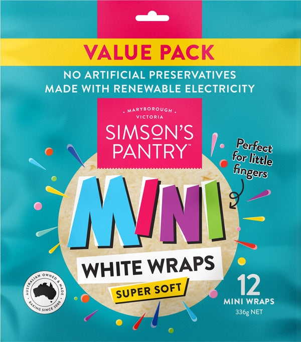 Simson's Pantry Mini White Wraps 12 Pack