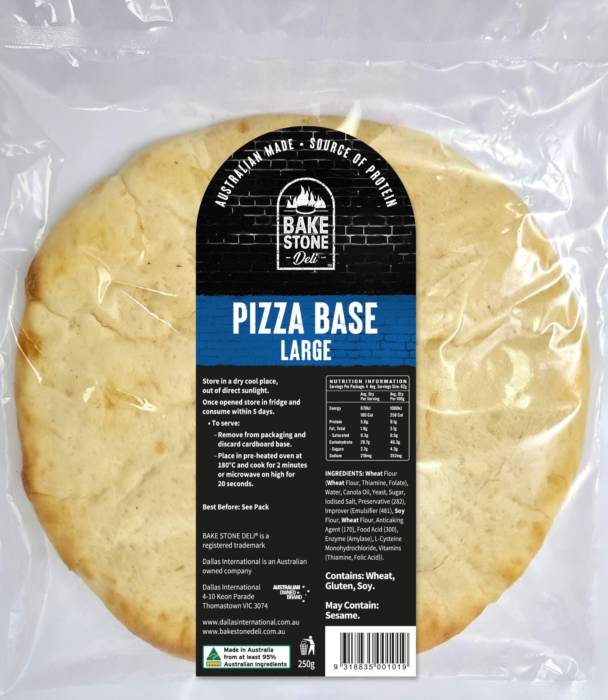 Bake Stone Pizza Base Plain Large 11"