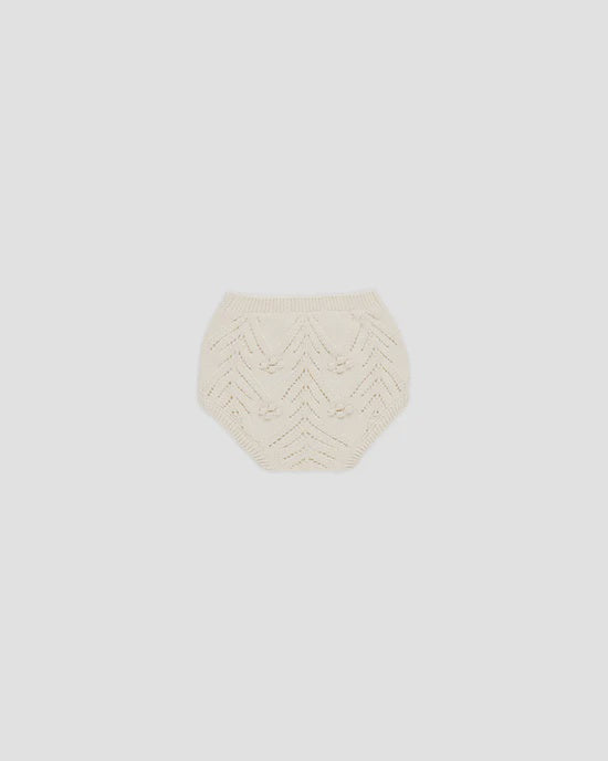 Quincy Mae Knit Bloomer || Natural 3-6mths