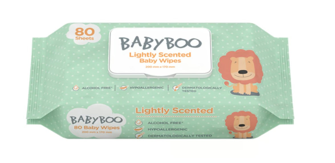 Baby Boo Baby Wipes Lightly Scented 80pk