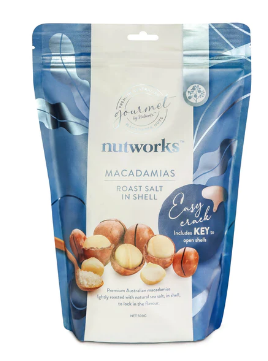 Nutworks Macadamias Roast Salt in Shell 200g