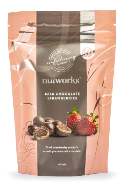 Nutworks Milk Chocolate Strawberries 150g