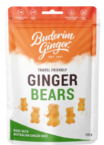 Buderim Ginger Bears Travel Friendly 175g