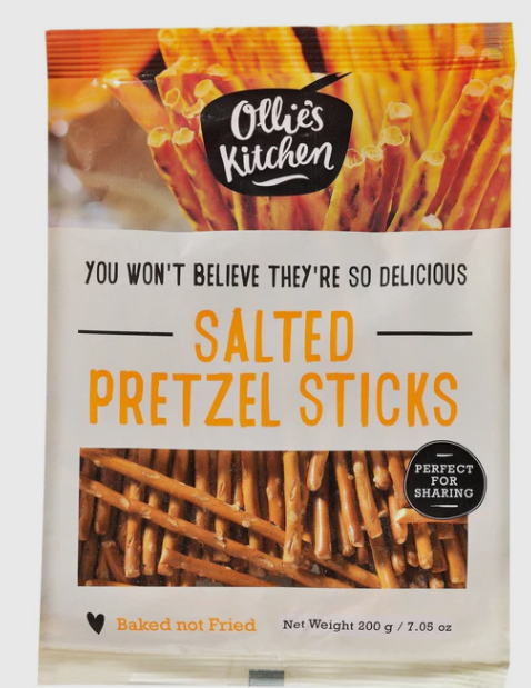 Ollies' Kitchen Salted Pretzel Sticks 200g