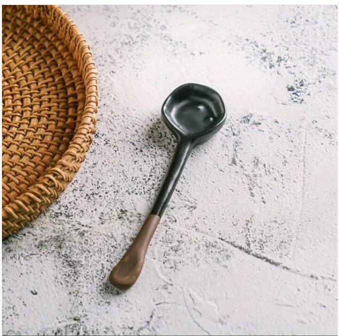 Black Ceramic Spoon