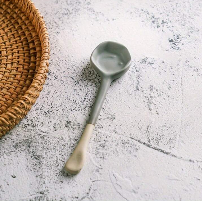 Green Ceramic Spoon