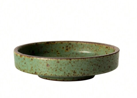 Green Ceramic Round Dish