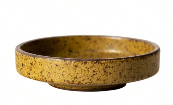 Yellow Ceramic Round Dish