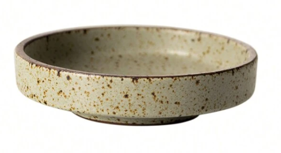 Beige Ceramic Round Dish