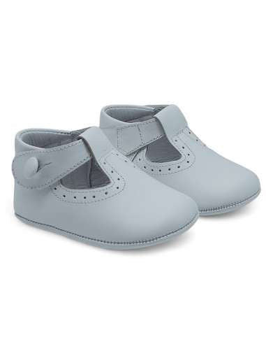 Coco Boxi Soft Sole Shoes With Button - White