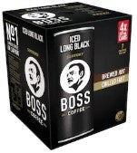 Boss Coffee Iced Long Black Cans 4x237ml