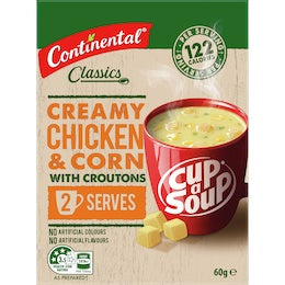 Continental Cup A Soup Creamy Chicken & Corn With Croutons Serves 2 /60g