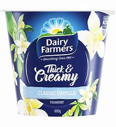 Dairy Farmers Thick & Creamy Yoghurt Classic Vanilla 600g