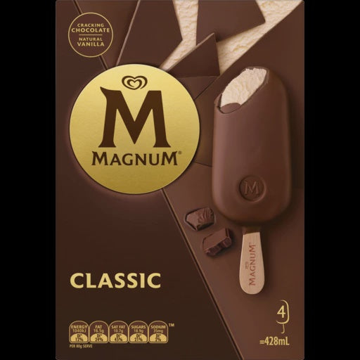 Magnum Classic Frozen Dessert Stick 4pk