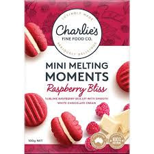 Charlie's Fine Food Raspberry Bliss Melting Moments Biscuits 100g