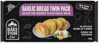 Bake Stone Deli Garlic Bread Twin Pack 450g