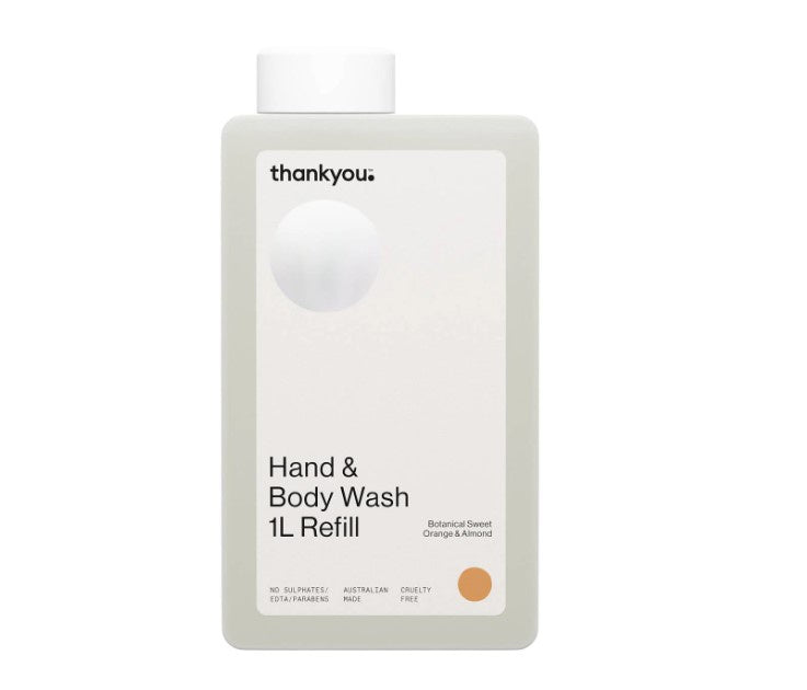 Thankyou. Hand & Body Wash Refill Sweet Orange & Almond 1L