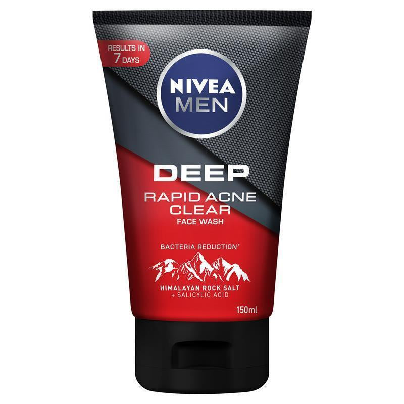 Nivea Men Deep Rapid Acne Clear Face Wash For Acne Prone Skin 150ml