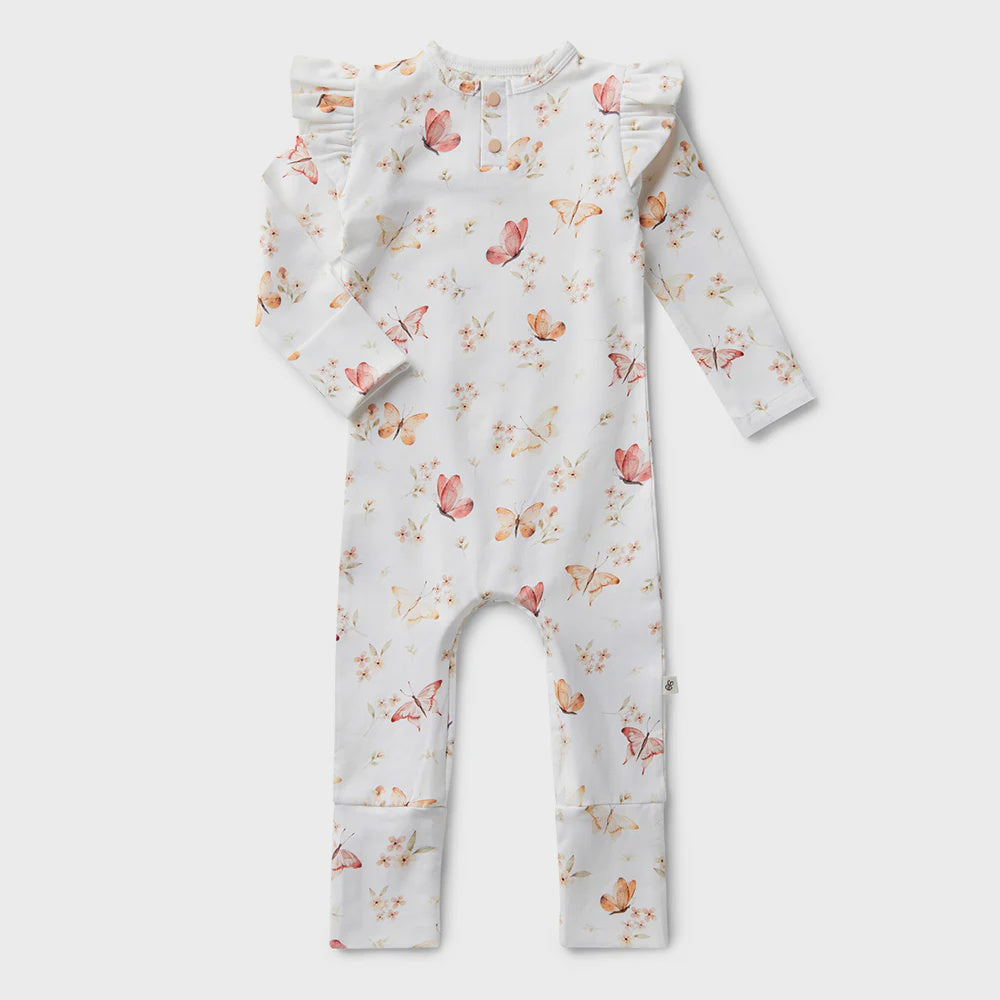 Snuggle Hunny Butterfly Growsuit w Frill  0-3M (000)