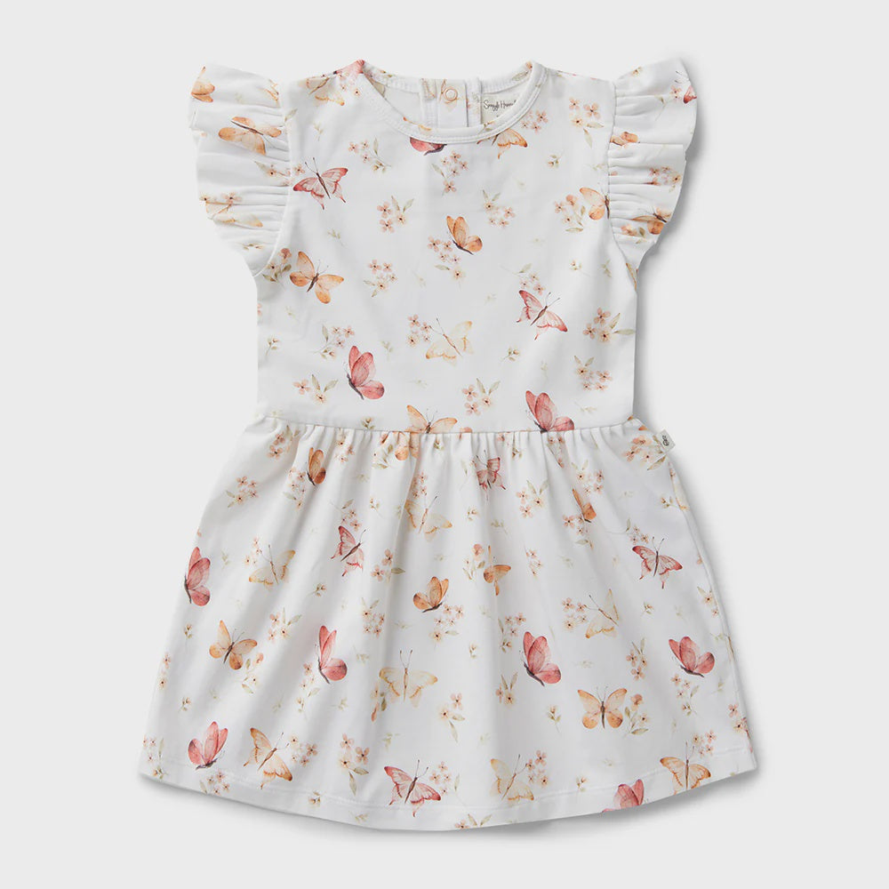 Snuggle Hunny Butterfly SS Dress w Frill 6-12M (0)