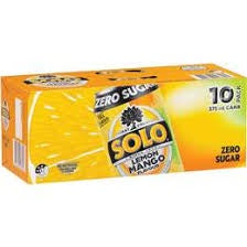 Solo Lemon Mango Cans Zero Sugar 10x375ml