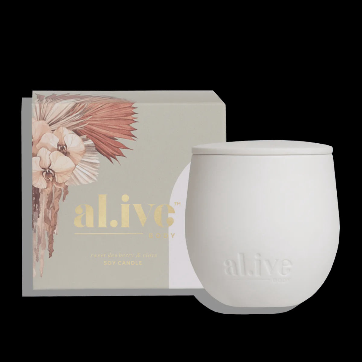 Alive Sweet Dewberry & Clove Soy Candle - White 295g